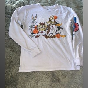 White cartoon long sleeve